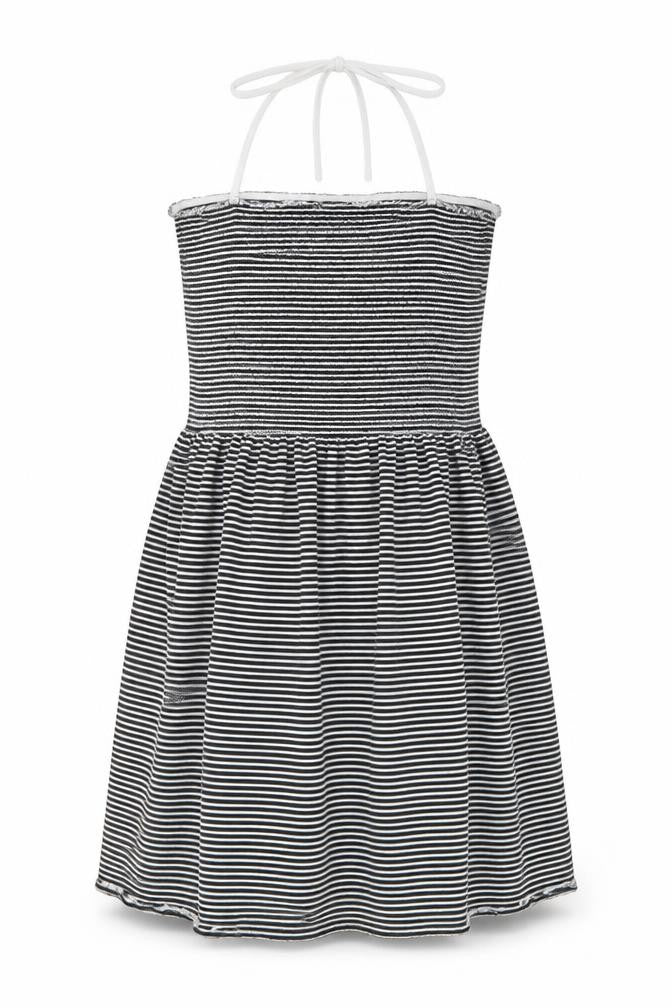 New Look Womens Black Striped  A-Line  Size 10