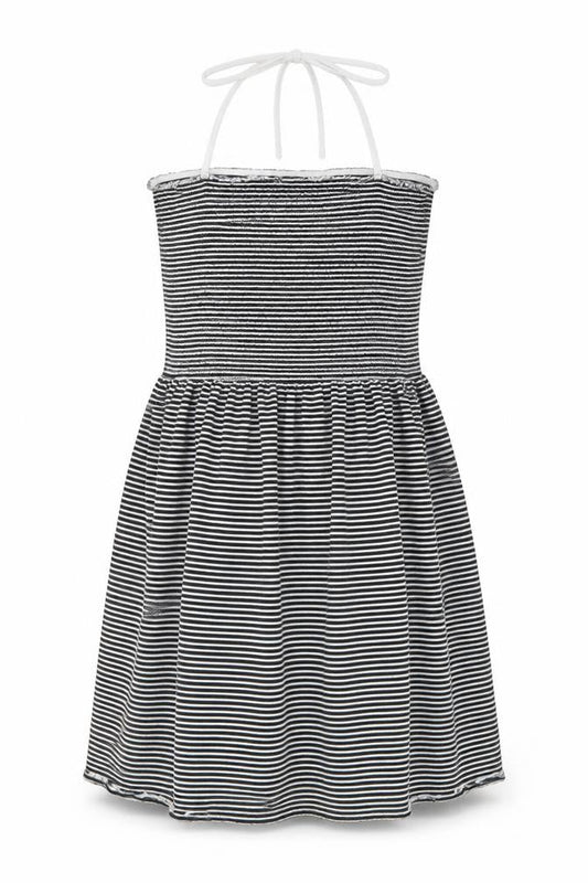 New Look Womens Black Striped  A-Line  Size 10