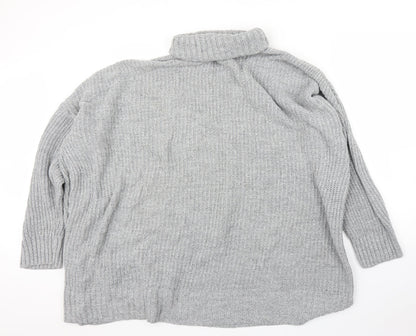 PRETTYLITTLETHING Womens Grey   Pullover Jumper Size L