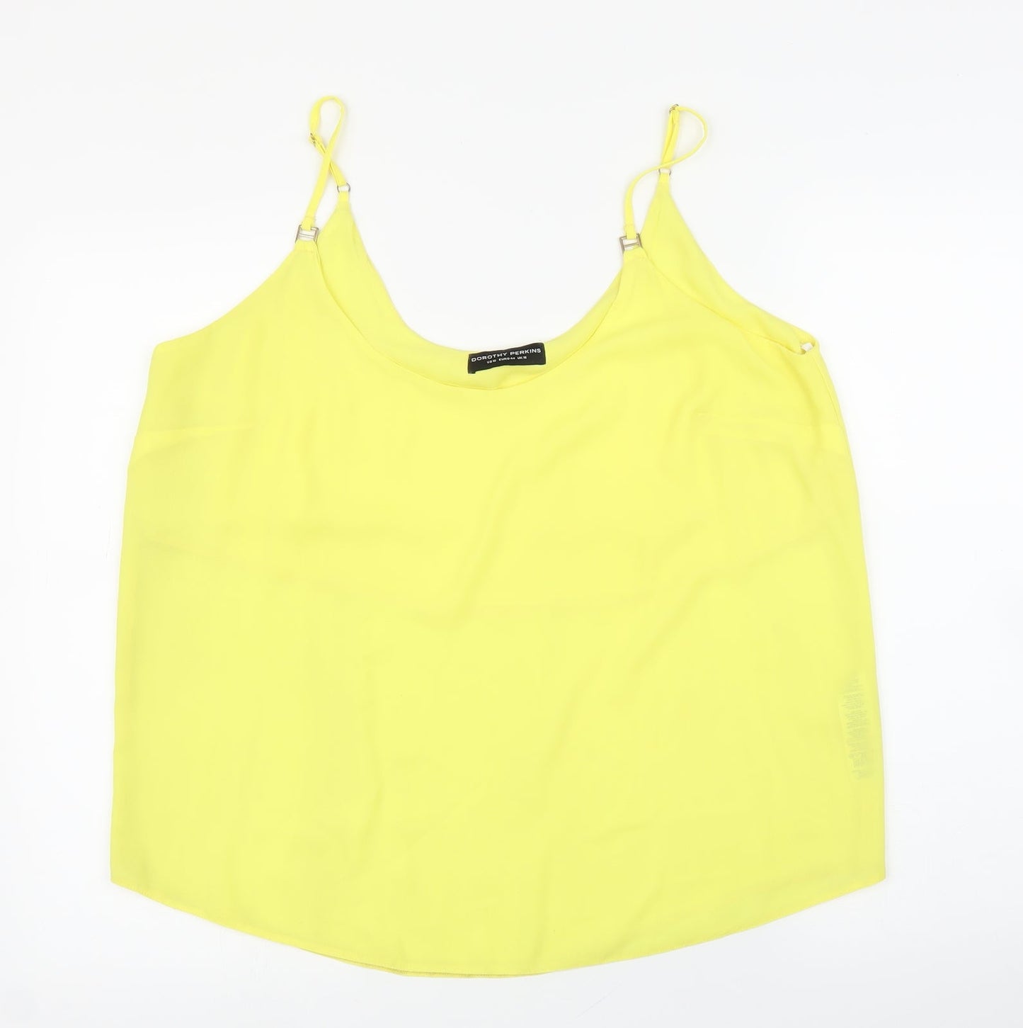 Dorothy Perkins Womens Yellow   Basic Blouse Size 16