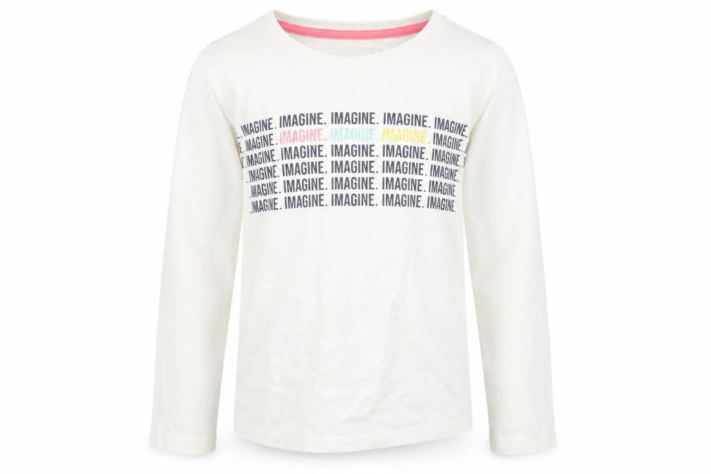 Nutmeg Girls White   Basic T-Shirt Size 6-7 Years