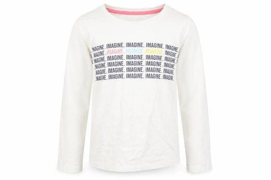 Nutmeg Girls White   Basic T-Shirt Size 6-7 Years