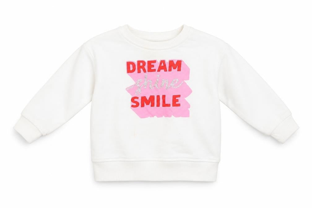 Primark Girls White   Pullover Jumper Size 12-18 Months