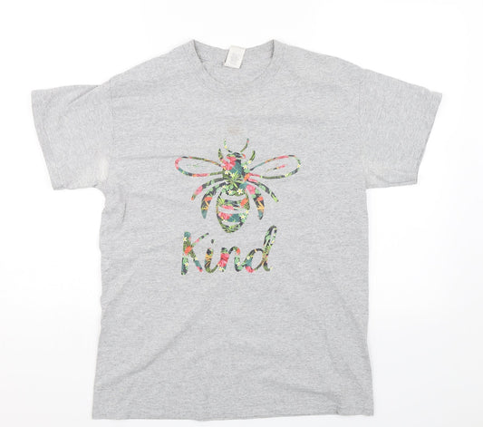 Gildan Womens Grey   Basic T-Shirt Size M  - Bee Kind