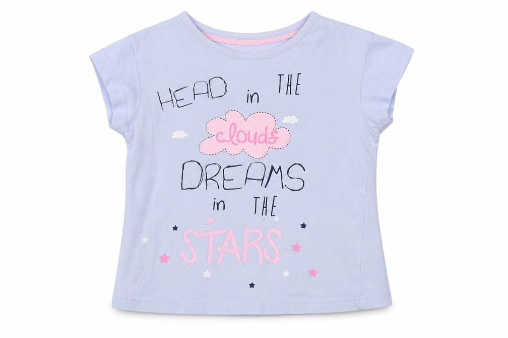 Matalan Girls Blue Animal Print  Basic T-Shirt Size 4-5 Years