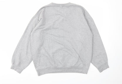 Back view of In the Style women’s grey jumper, size UK 10