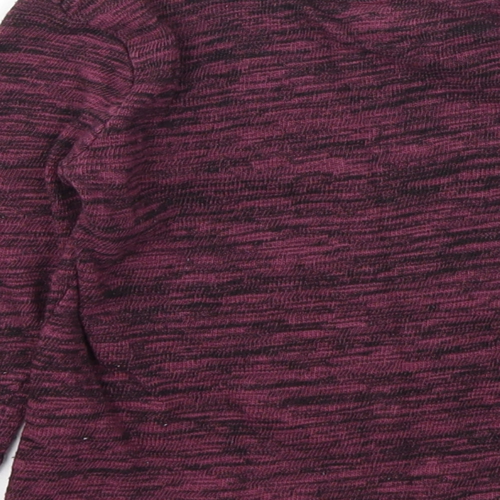 Brand and care label for F&F girls’ purple animal print basic t-shirt, size 5-6, years
