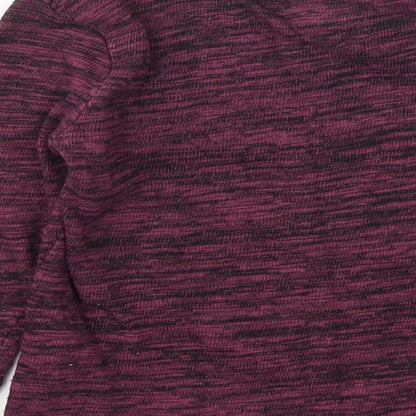 Brand and care label for F&F girls’ purple animal print basic t-shirt, size 5-6, years