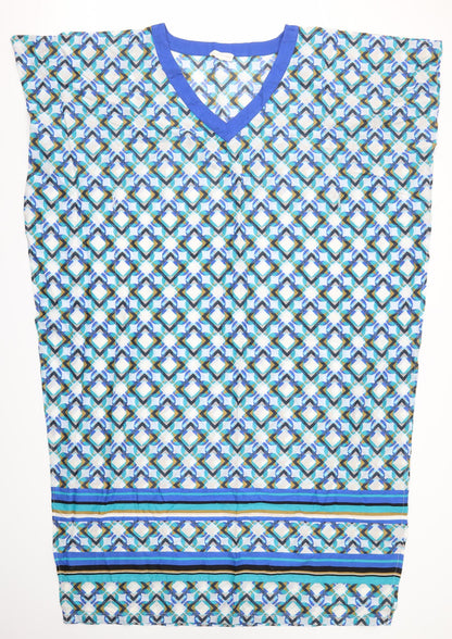 Next Womens Blue Argyle/Diamond  Fit & Flare  Size S
