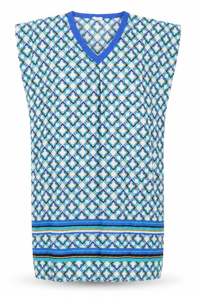NEXT Womens Blue Argyle/Diamond  Fit & Flare  Size S