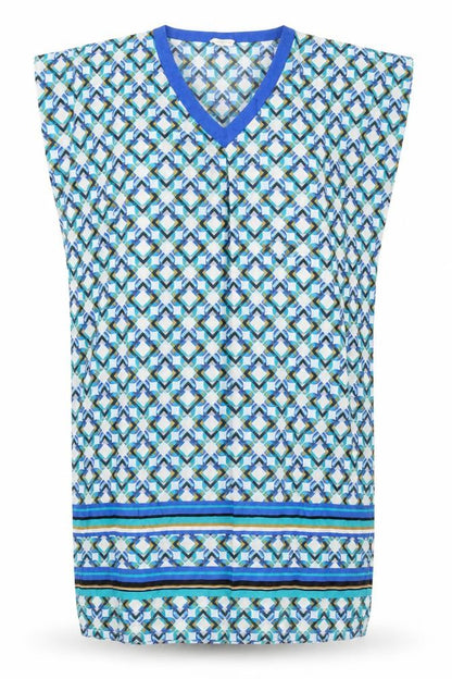 Next Womens Blue Argyle/Diamond  Fit & Flare  Size S
