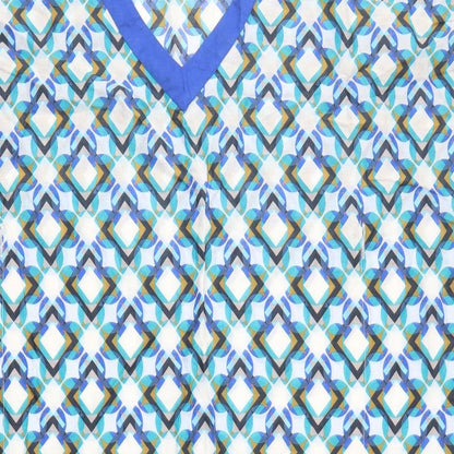 Next Womens Blue Argyle/Diamond  Fit & Flare  Size S