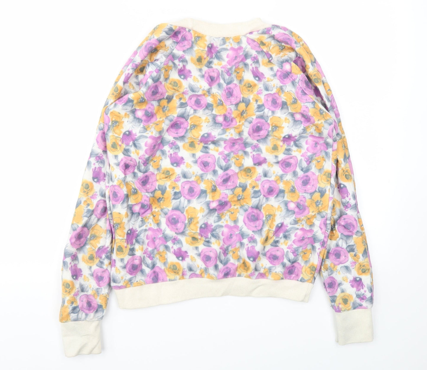 Preworn Womens Pink Floral  Pullover Jumper Size M