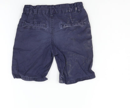 Back view of Denim & Co. girls’ blue chino trousers, size 3-4, years
