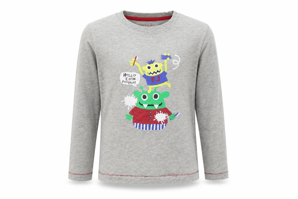 pRIAMRK Girls Grey   Basic T-Shirt Size 4-5 Years