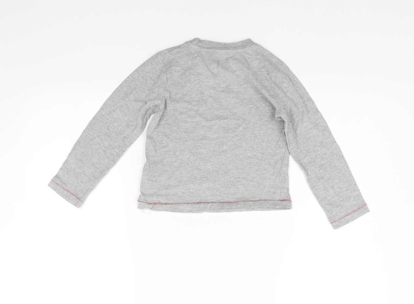pRIAMRK Girls Grey   Basic T-Shirt Size 4-5 Years