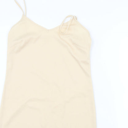 Close-up detail of Atmosphere women’s beige a-line, size UK 10