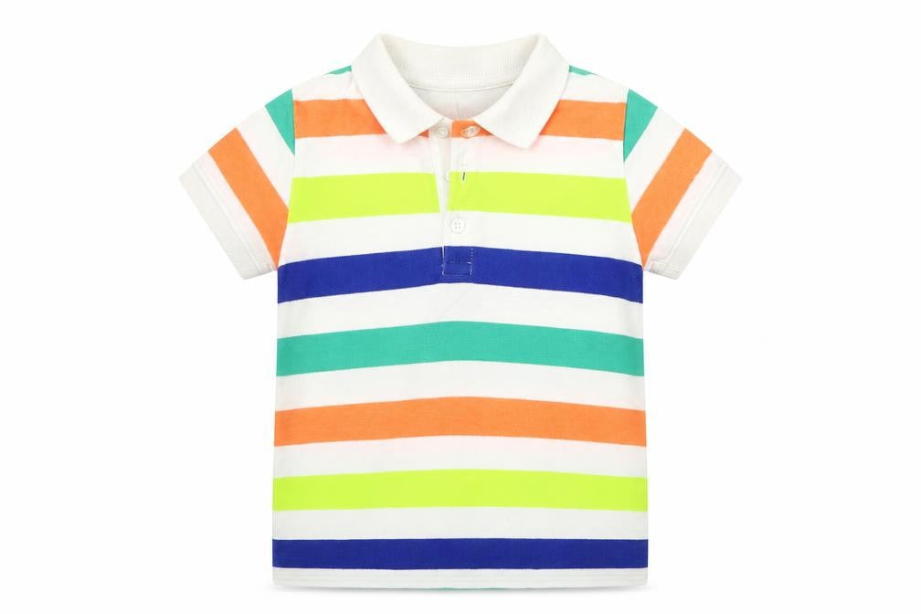 NEXT Girls Multicoloured Striped  Basic T-Shirt Size 5-6 Years