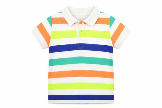 Next Girls Multicoloured Striped  Basic T-Shirt Size 5-6 Years