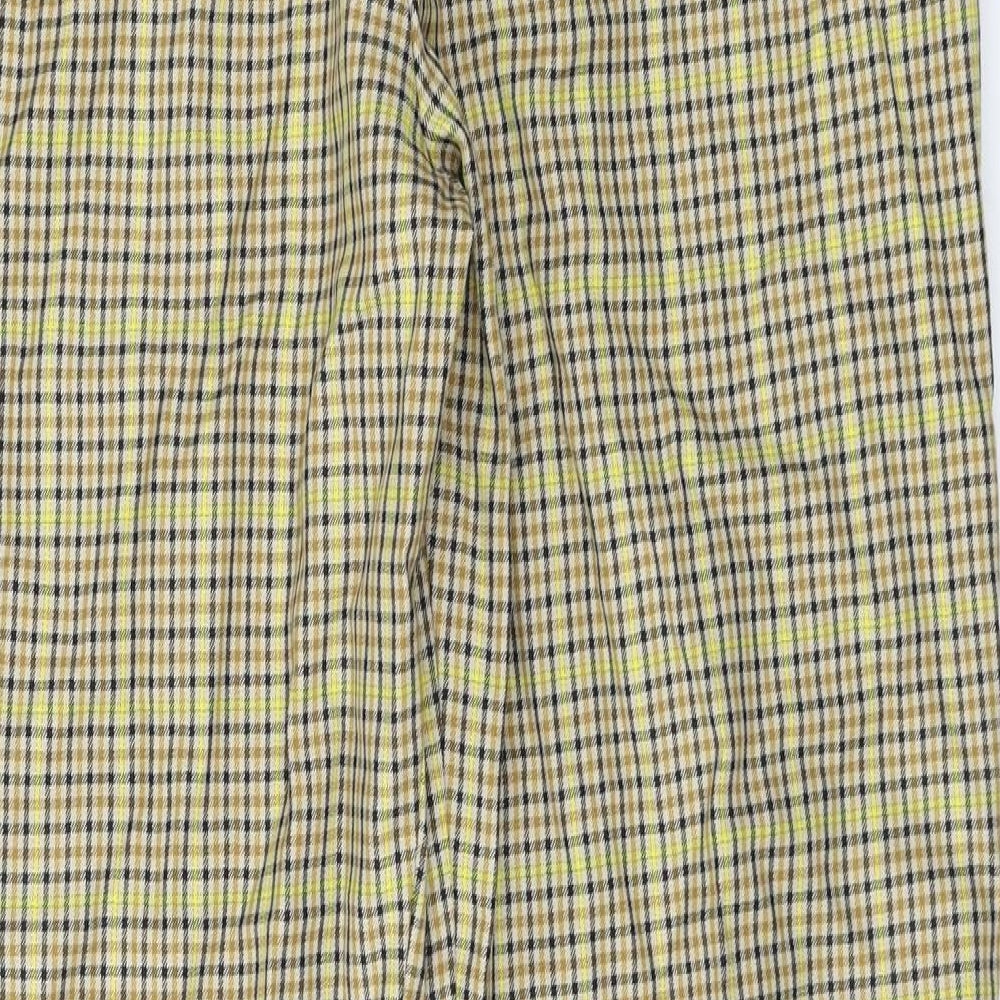 Marks and Spencer  Womens Beige Check  Trousers  Size 30 in L26 in