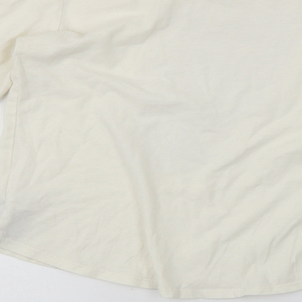 Gap  Girls White   Basic T-Shirt Size L  - Sequin detail