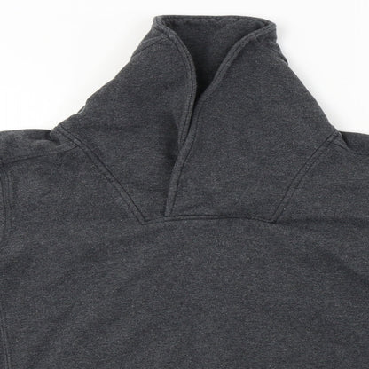 Close-up detail of L.O.G.G men’s grey jumper, size S