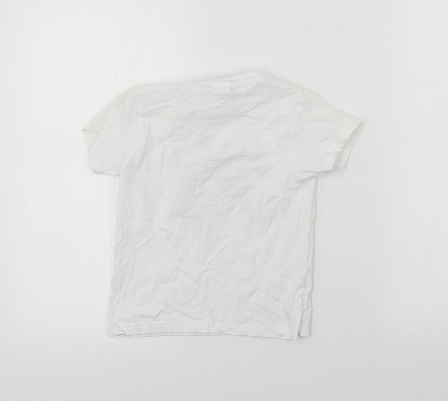 Planet 2000  Boys White   Basic T-Shirt Size 6 Years