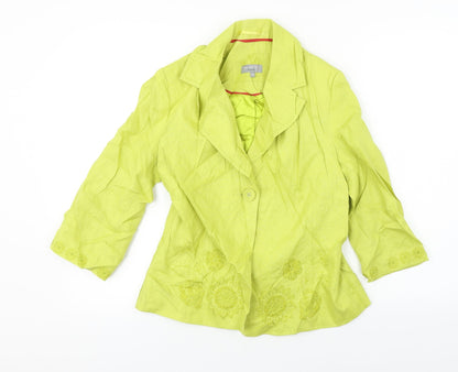 Per Una Womens Green   Jacket Blazer Size 12