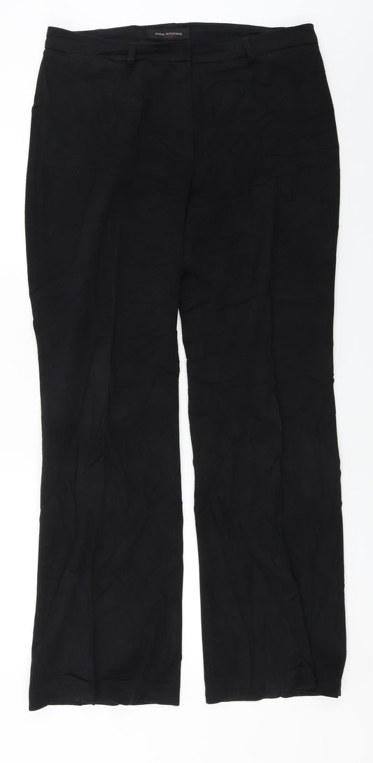 anna Montana  Womens Black   Trousers  Size 34 in L29 in