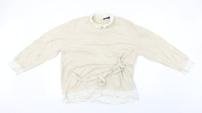 Marks & Spencer  Womens Beige   Pullover Jumper Size 14