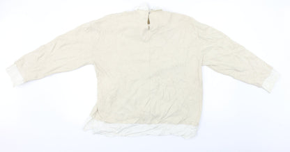 Marks & Spencer  Womens Beige   Pullover Jumper Size 14