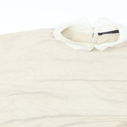 Marks & Spencer  Womens Beige   Pullover Jumper Size 14
