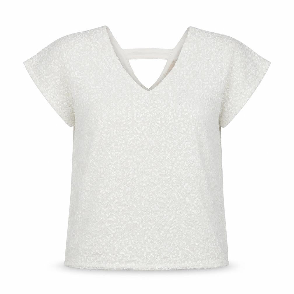 Amichi Collection Womens White   Basic T-Shirt Size L