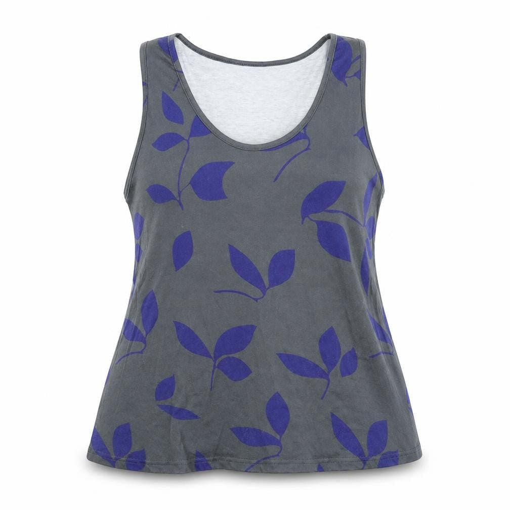 Preworn Womens Grey Floral  Basic Tank Size M