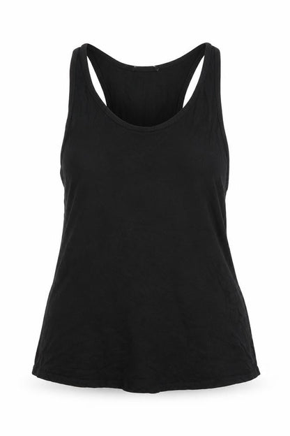 Front view of Atmosphere women’s black basic tank, size UK 14