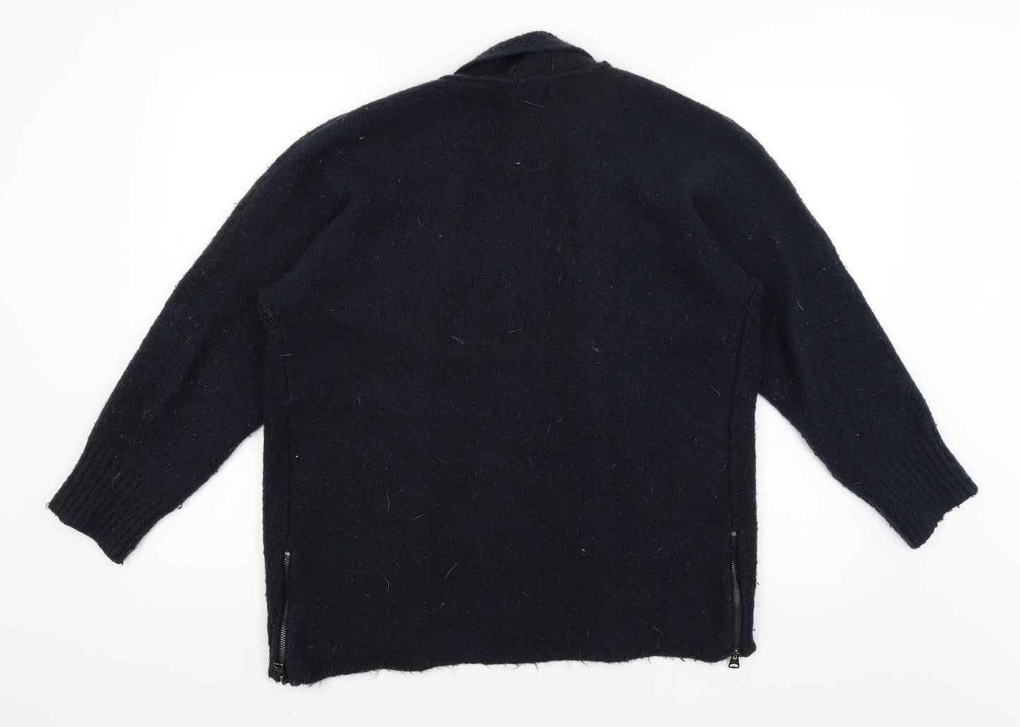 M&S Womens Blue   Wrap Jumper Size M