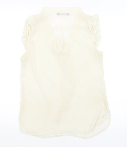 Back view of Atmosphere women’s ivory basic blouse, size UK 8
