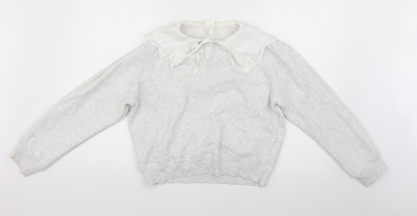 H&M Womens Grey   Henley Jumper Size XS