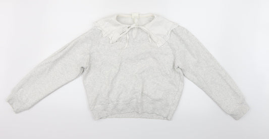 H&M Womens Grey   Henley Jumper Size XS