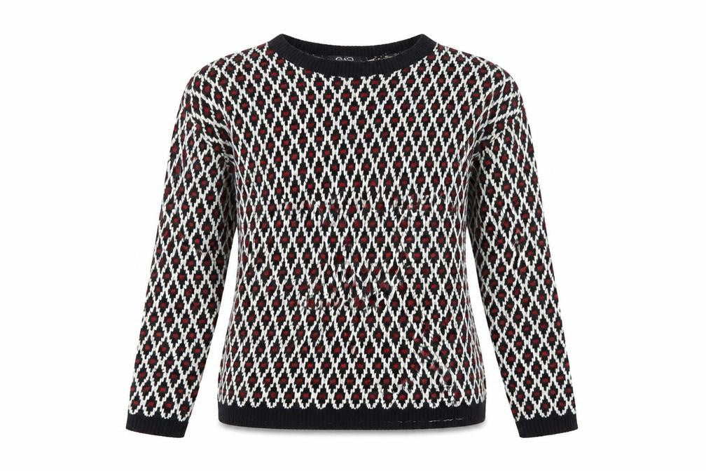 Q-10 Womens Multicoloured Argyle/Diamond  Pullover Jumper Size L