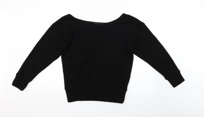 PRETTYLITTLETHING Womens Black   Pullover Jumper Size S