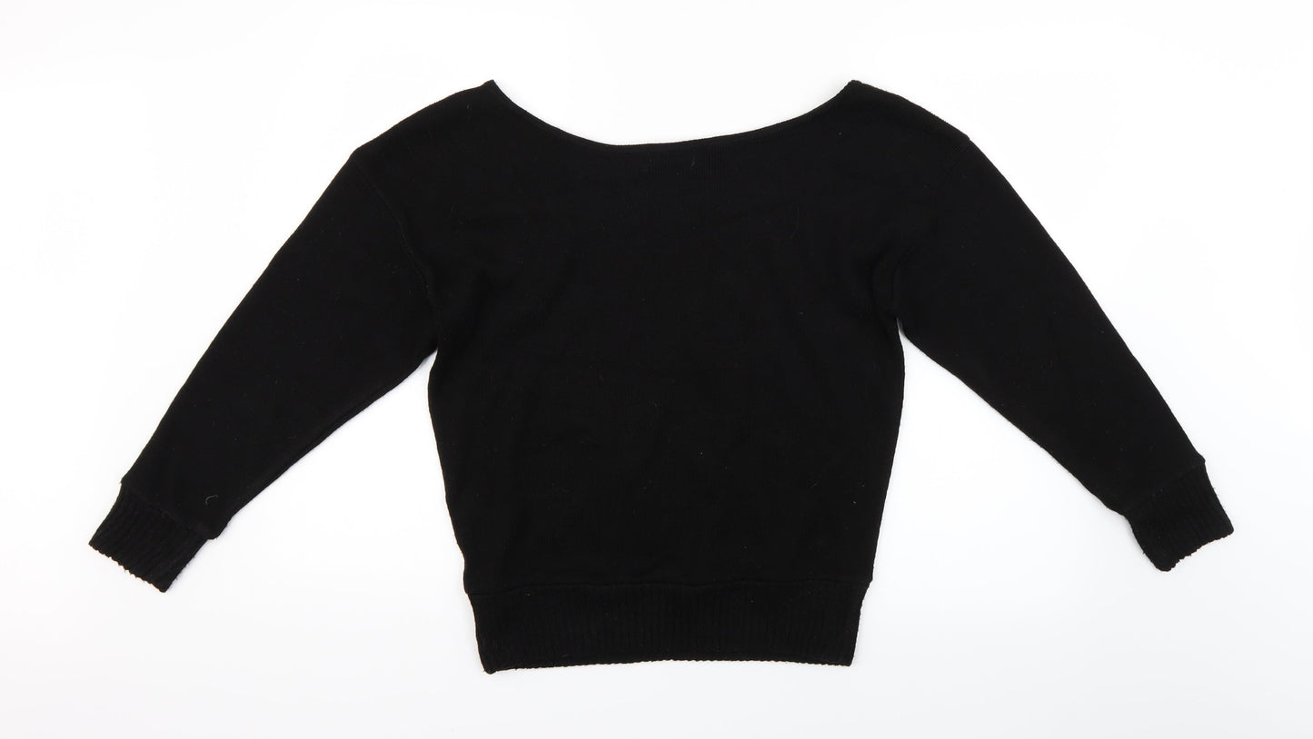 PRETTYLITTLETHING Womens Black   Pullover Jumper Size S