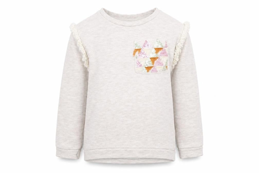 Nutmeg Girls Beige   Pullover Sweatshirt Size 6-7 Years