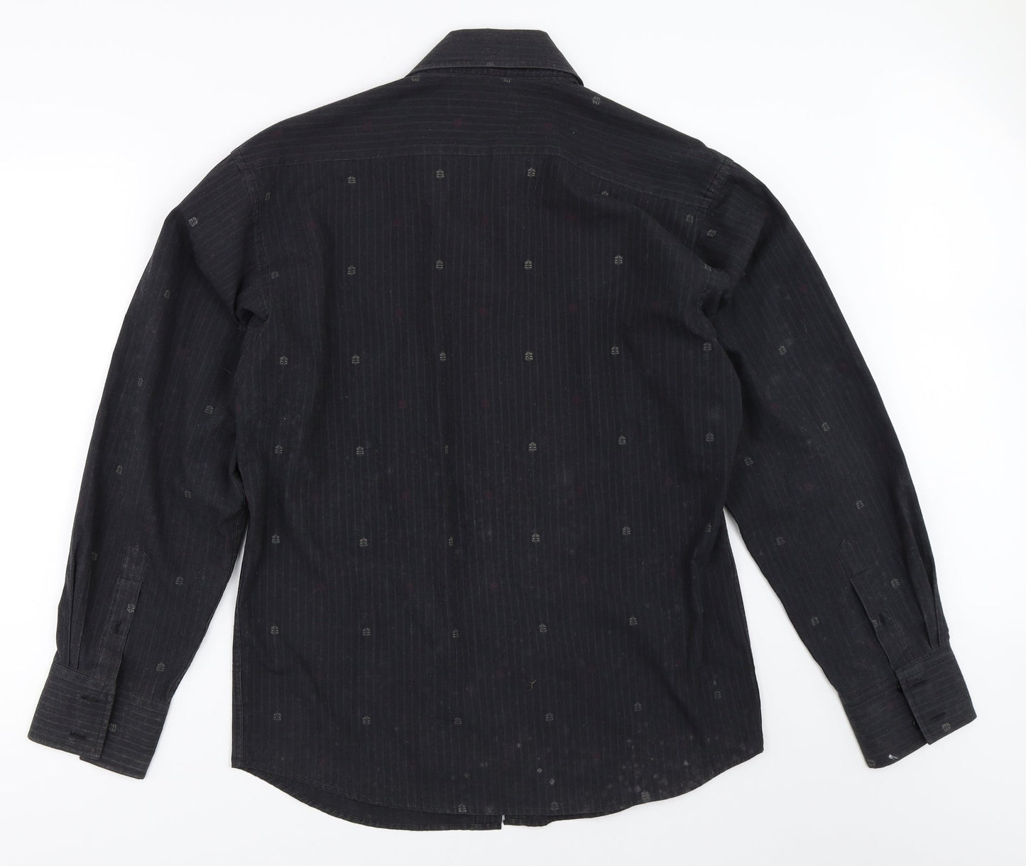 Fashion Union Mens Black    Button-Up Size M