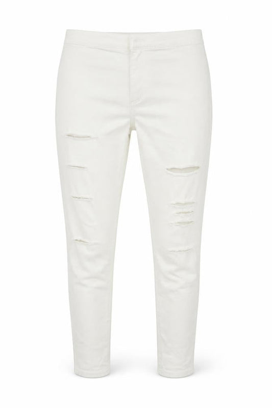 Topshop Womens White   Cropped Jeans Size 34 L24 in
