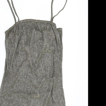 PRETTYLITTLETHING Womens Gold   A-Line  Size 10