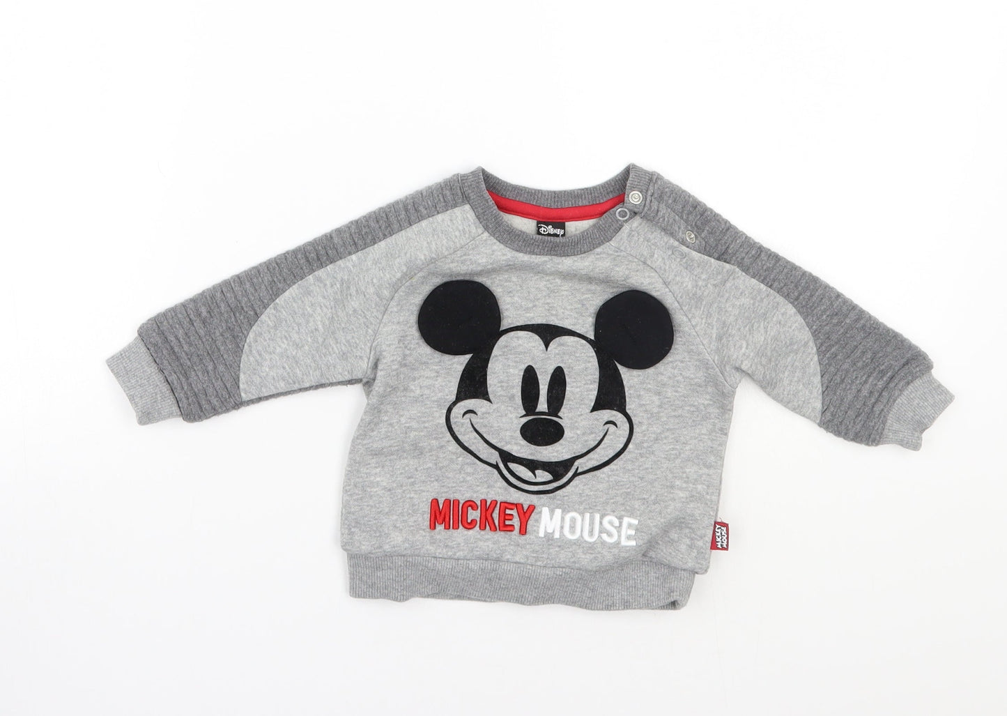 Disney Girls Grey   Pullover Jumper Size 6-9 Months