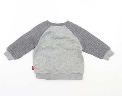 Back view of Disney girls’ grey jumper, size 6-9, months
