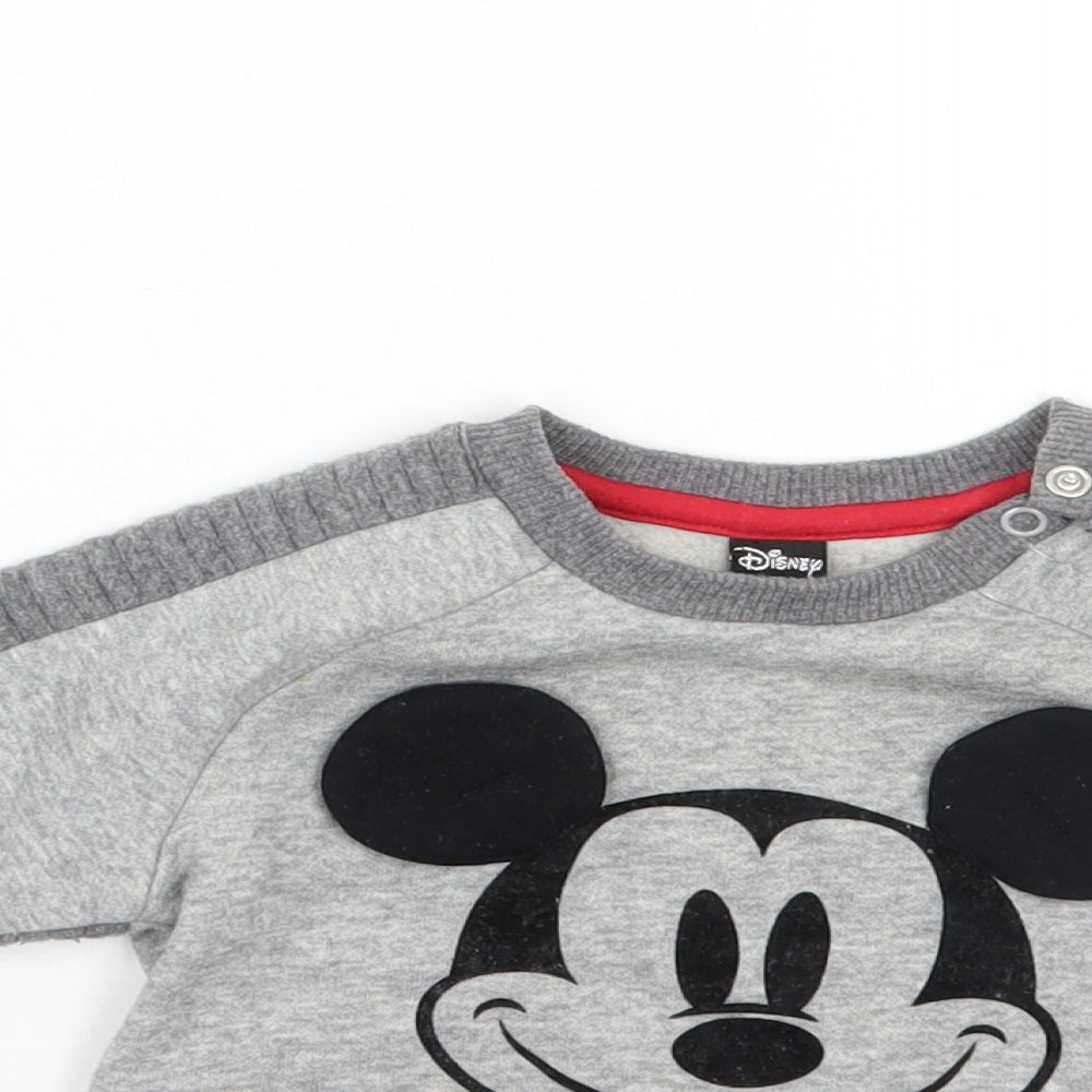 Disney Girls Grey   Pullover Jumper Size 6-9 Months