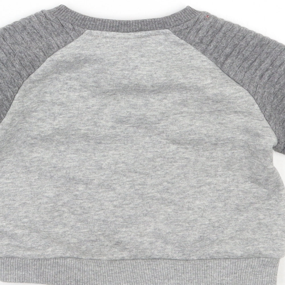 Disney Girls Grey   Pullover Jumper Size 6-9 Months
